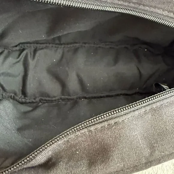 Yves Saint Laurent YSL parfums Black Canvas Logo Wristlet Clutch Bag - Picture 7 of 12